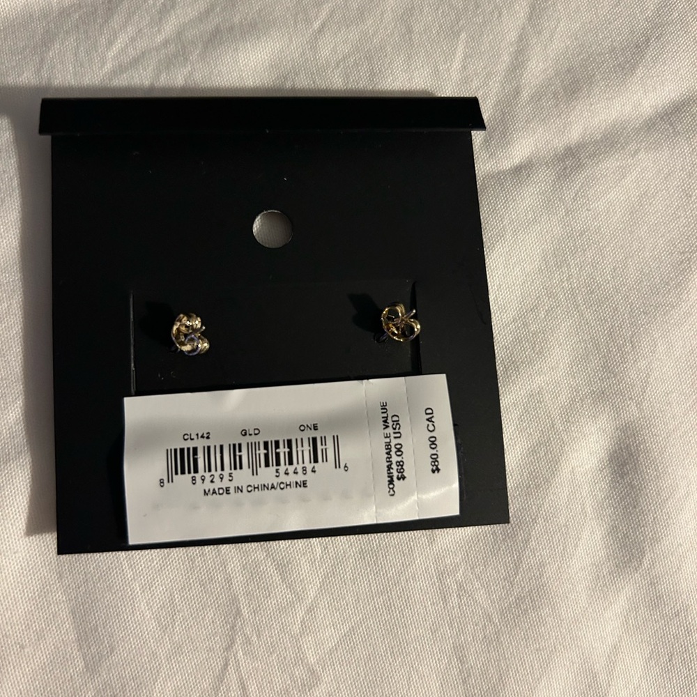 Coach Signature Pave Bar Earrings - Picture 3 of 4